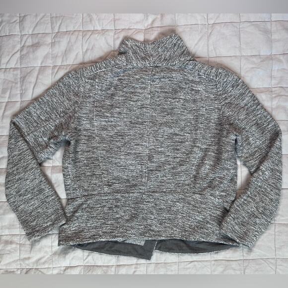 Vince Marled Grey Open Front Cardigan Lagenlook Bohemian - Medium - Picture 4 of 10